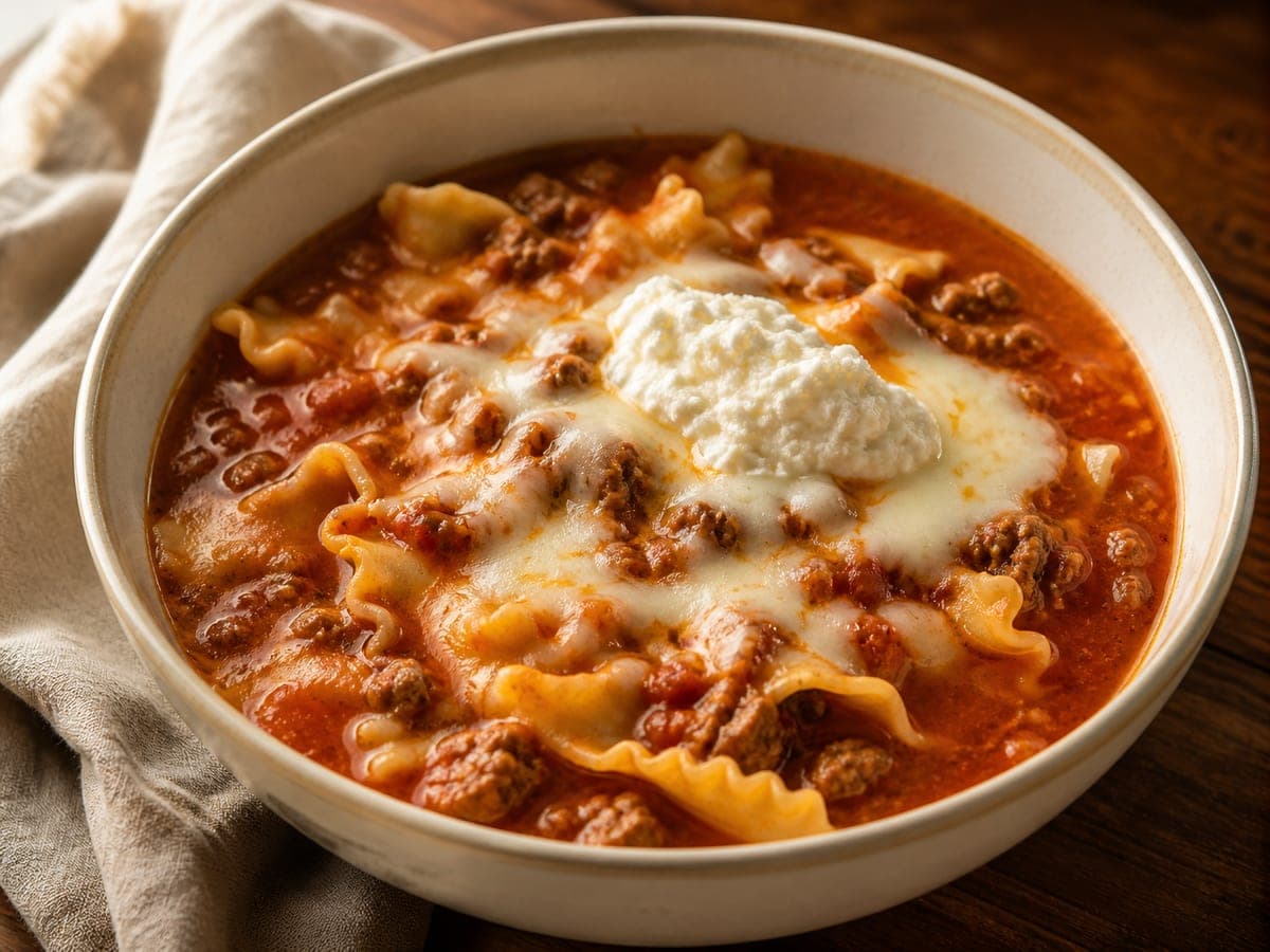 Easy Lasagna Soup